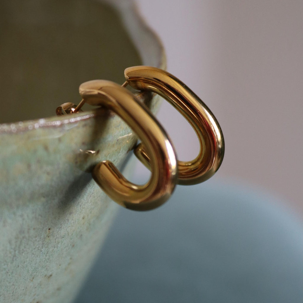 Modern Gold Earrings